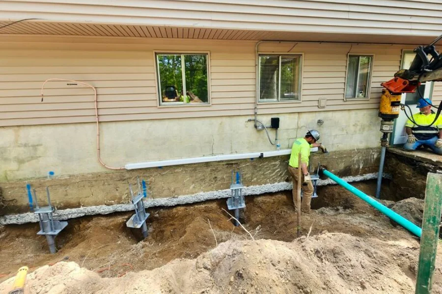 Helical Pier Installation in Halls, TN